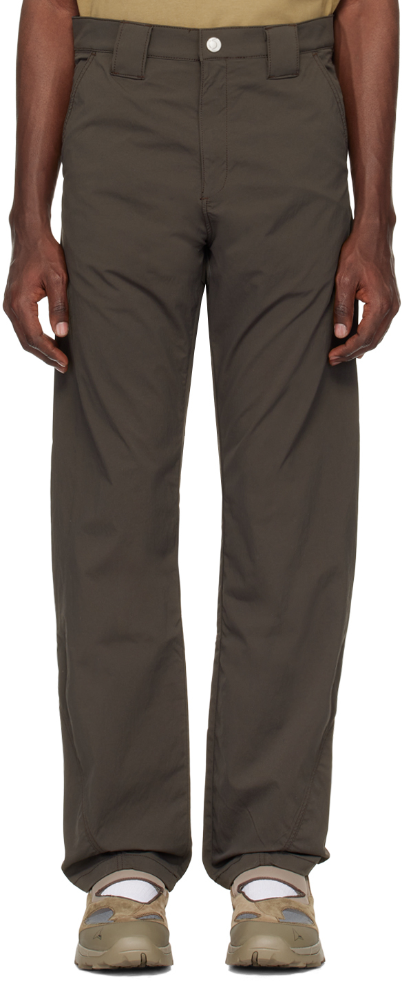 Brown Curved Trousers