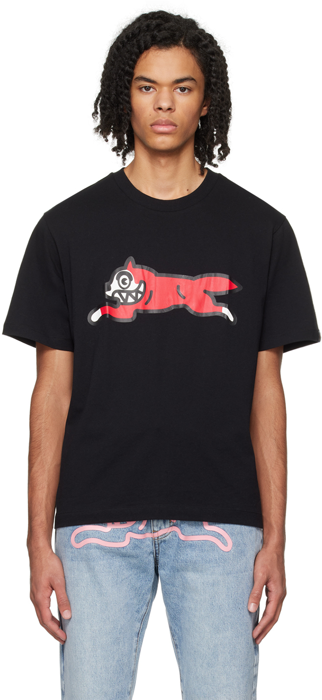 Icecream Black Running Dog T-shirt