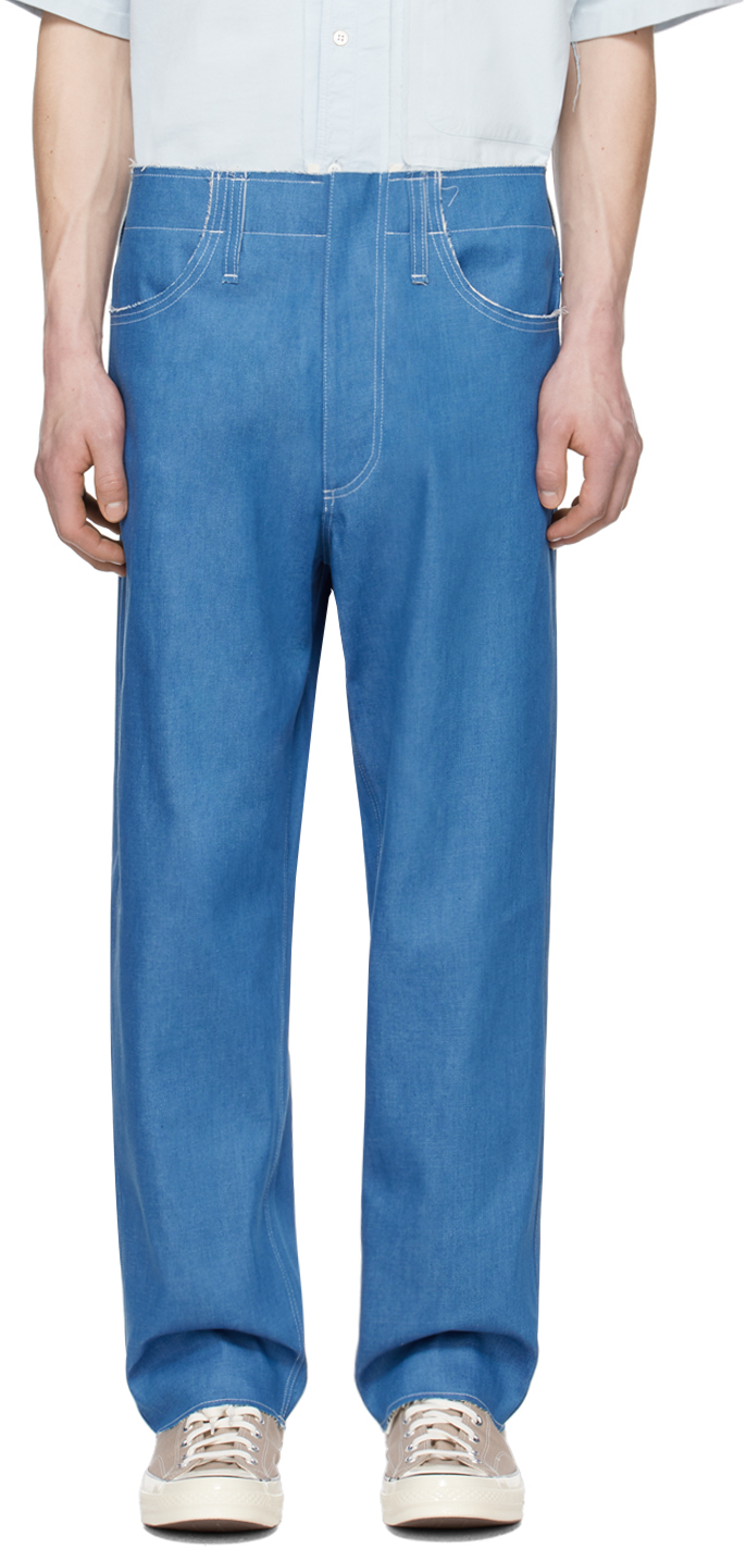 Camiel Fortgens: Blue Normal Jeans | SSENSE Canada