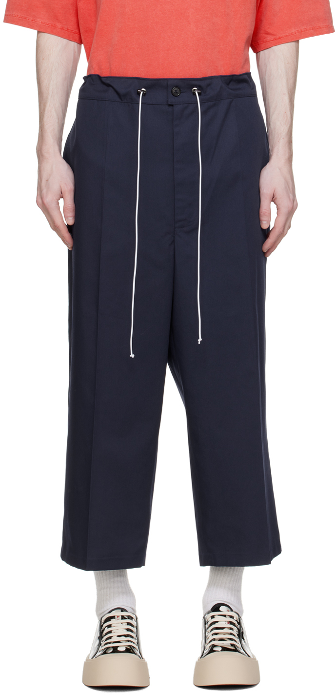 Camiel Fortgens Navy Big Trousers In Blue