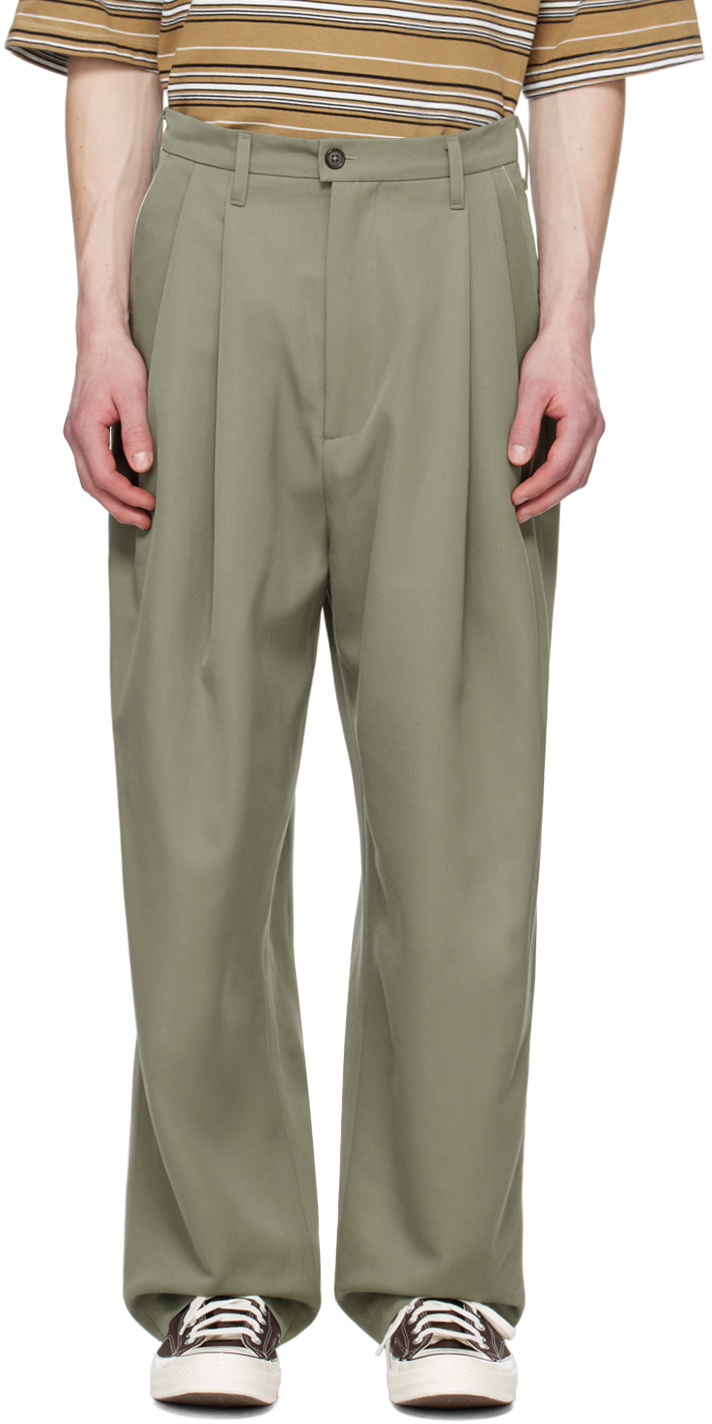Camiel Fortgens Green Suit Trousers In Petrol