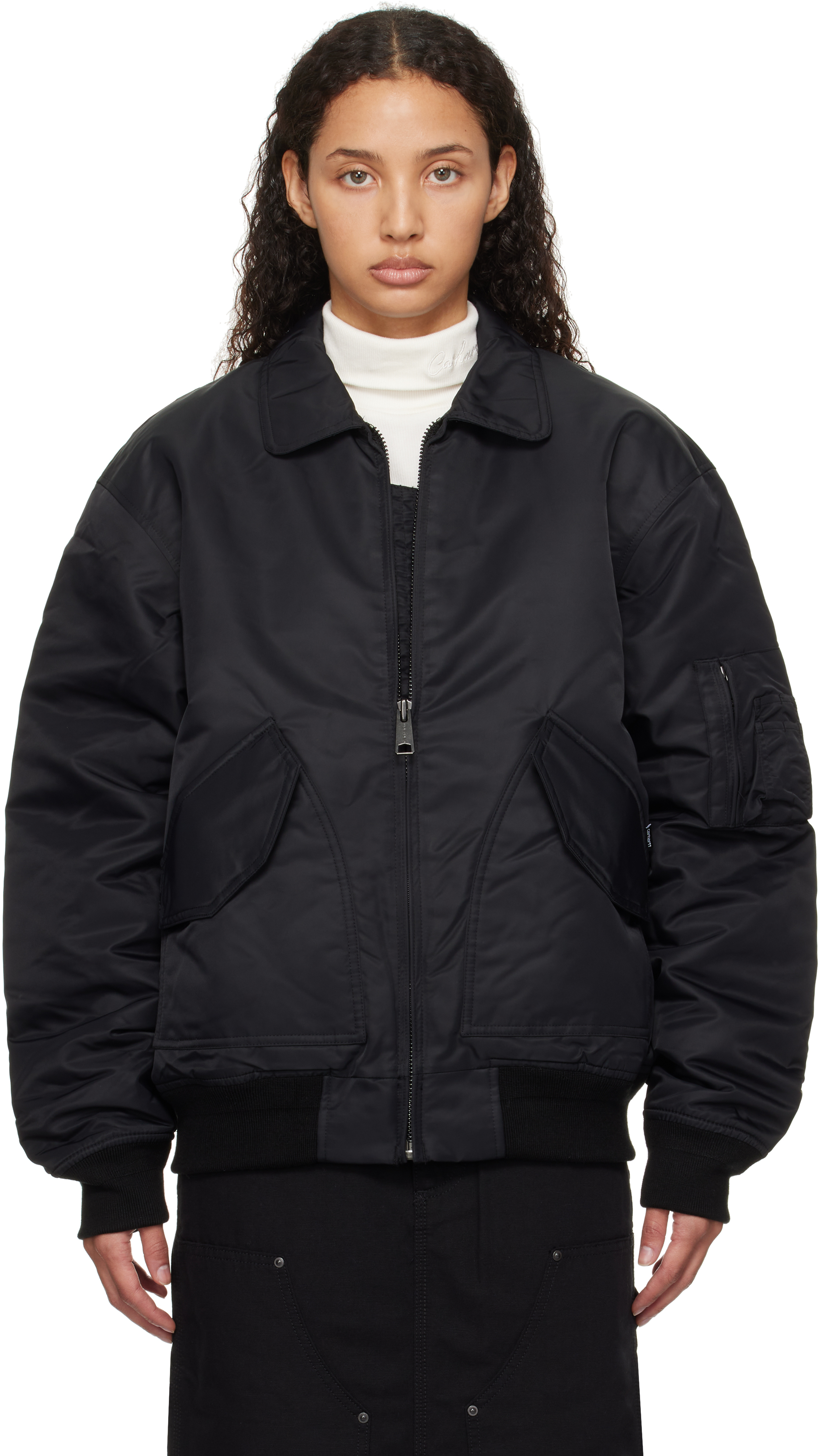 Black Olten Bomber Jacket