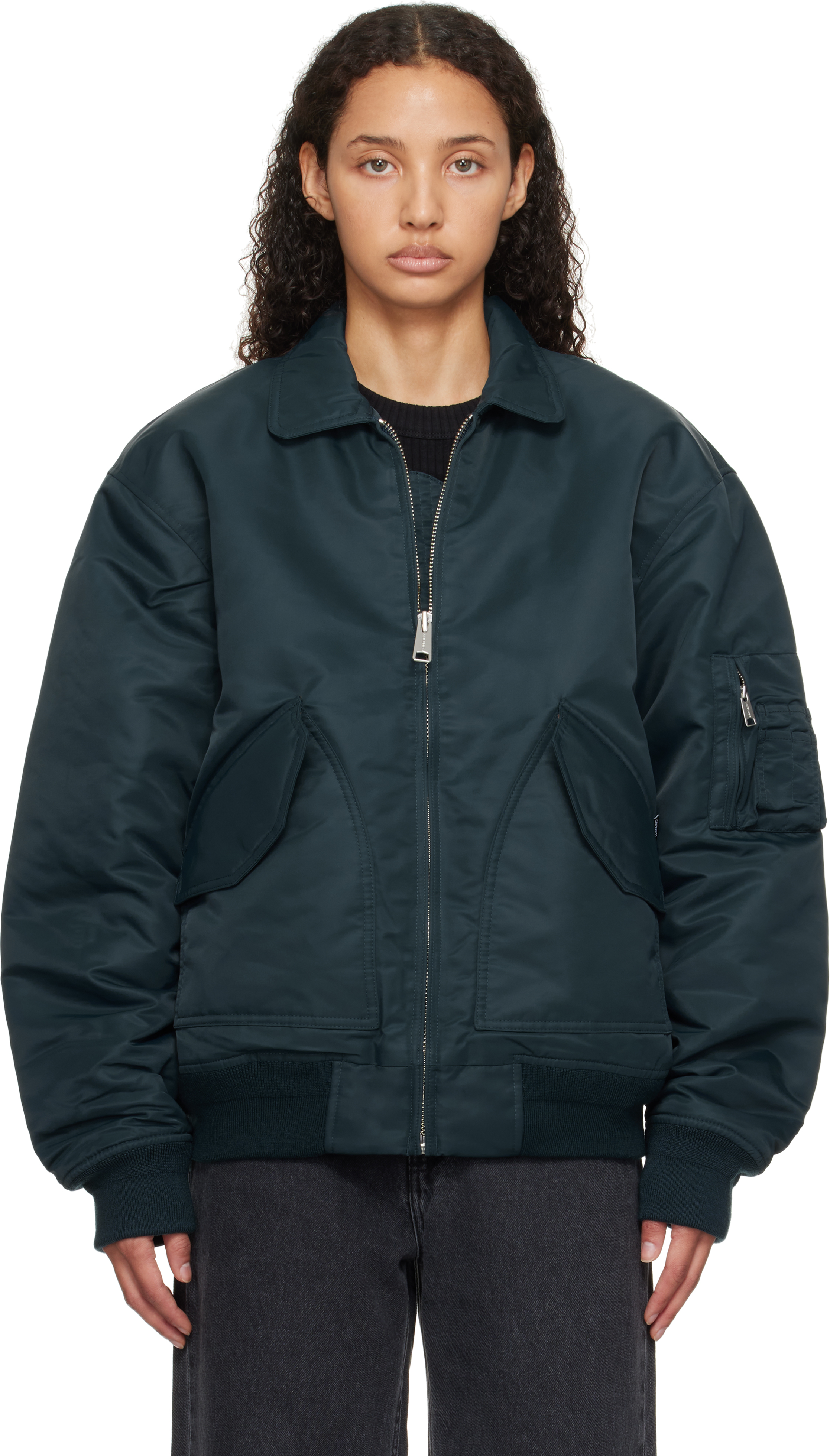 Blue Olten Bomber Jacket