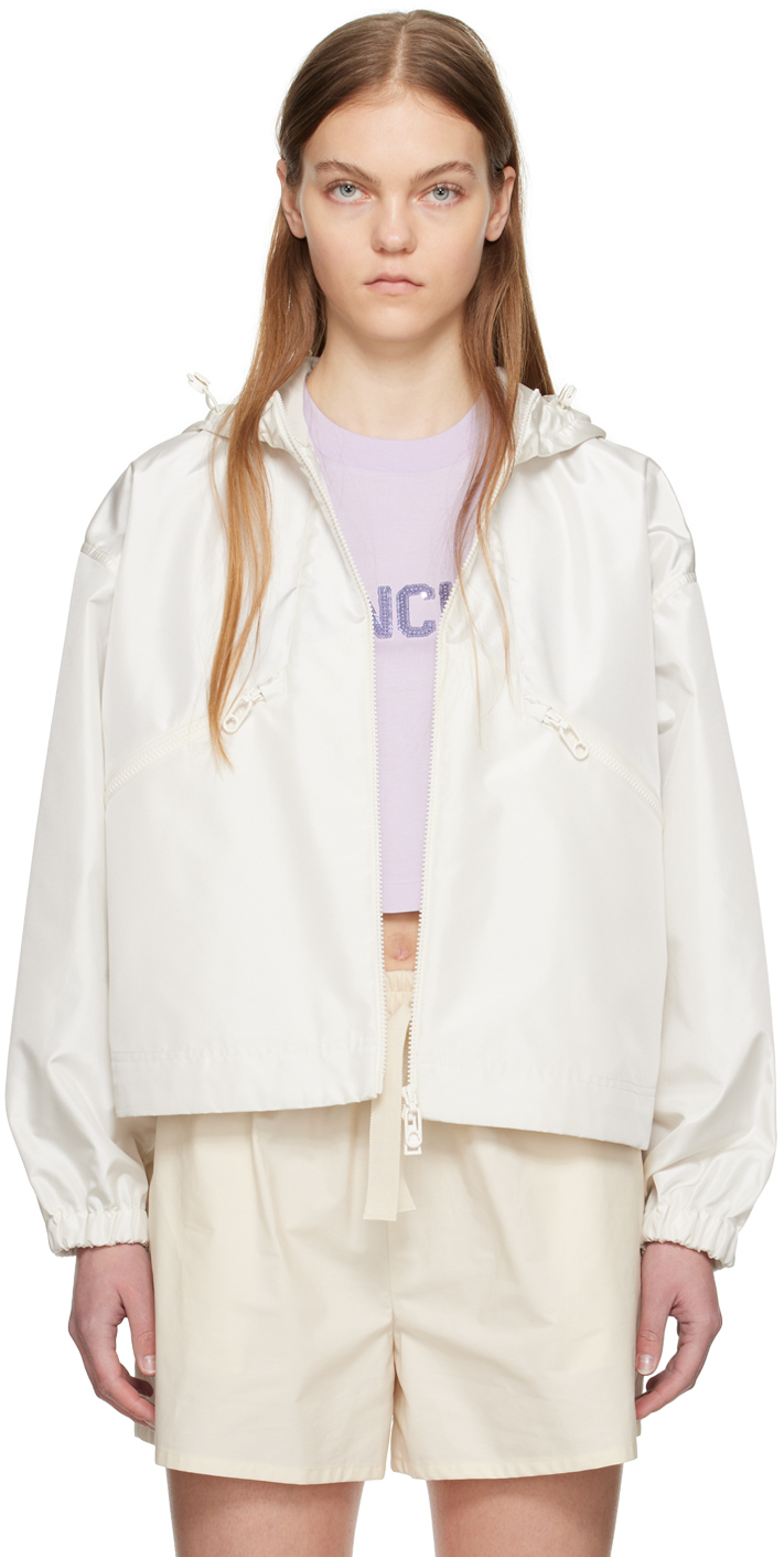 Moncler Off-white Marmace Jacket In 34 Silk White
