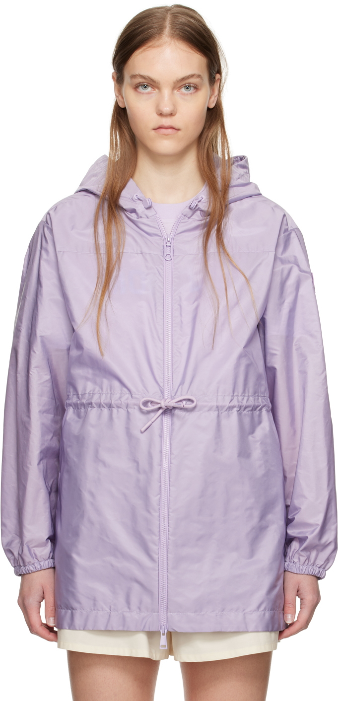 Shop Moncler Purple Filira Hooded Jacket In 61a Purple Sage