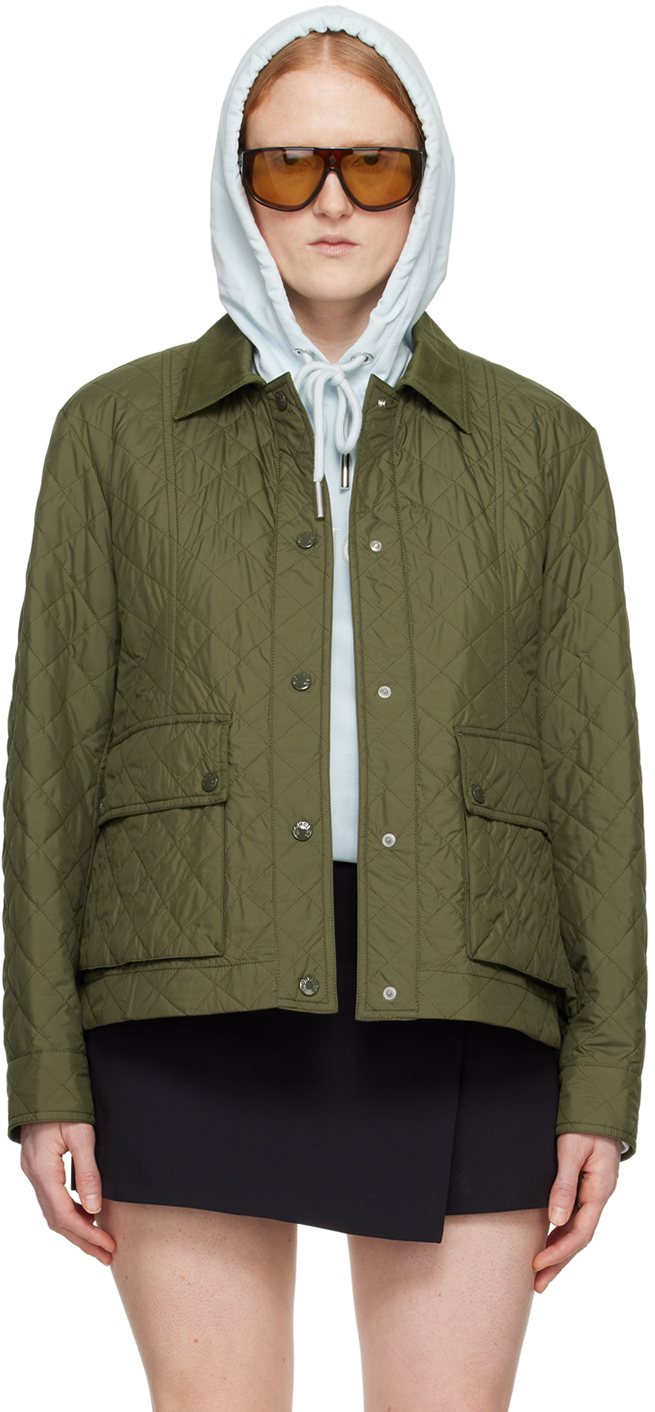 Shop Moncler Green Galene Jacket In 818 Olive Night