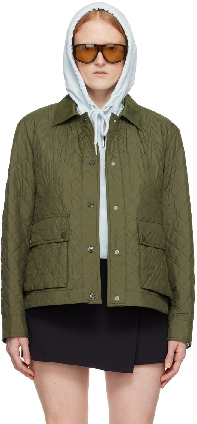 Moncler: Green Galene Jacket | SSENSE Canada