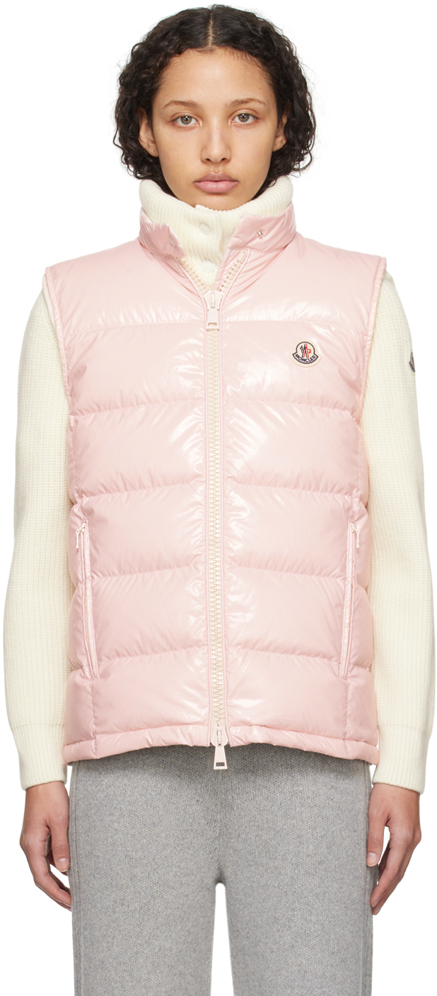 Shop Moncler Pink Alcibia Down Vest In 519 Pink
