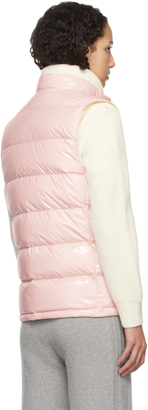 Moncler Padded Sleeveless Quilted Bodywarmer In Pink