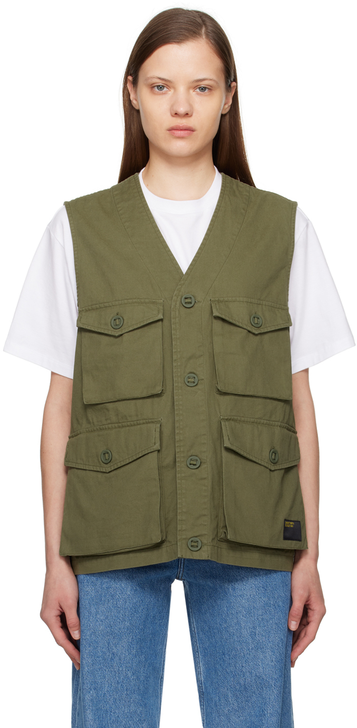 Carhartt Green Unity Vest In Dundee Heavy Enzyme