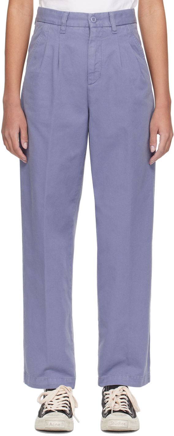 Shop Carhartt Blue Cara Trousers In Bay Blue