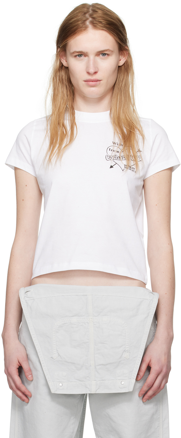 Carhartt White 'delicacy' T-shirt In White / Black