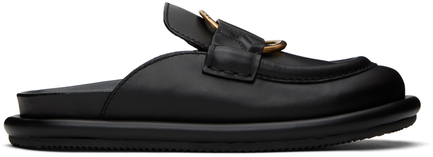 MONCLER ベル ミュール レディース 4M00180-M5177 BELL MULE-034 Moncler Bell Leather Mules | Black | FARFETCH