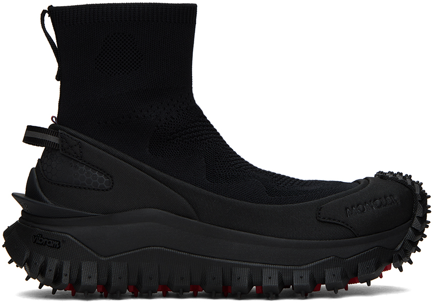 Black Trailgrip Knit High Top Sneakers