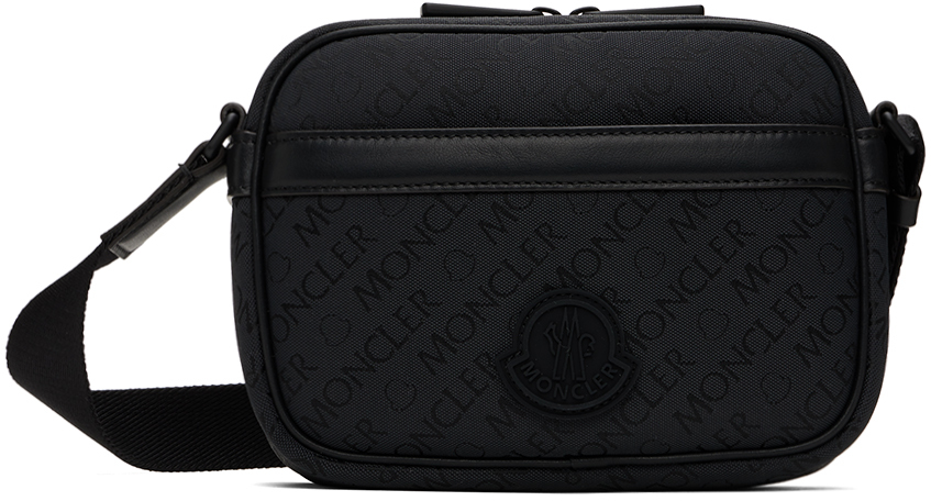 Shop Moncler Black Tech Crossbody Bag In F99 Black