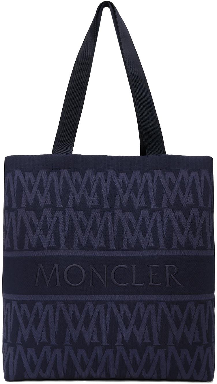 Navy Knit Tote