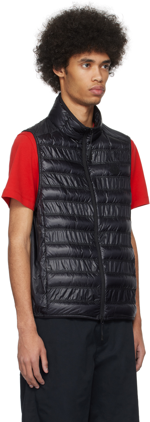 Moncler Lautaret Zip-up Down Vest In Black 999