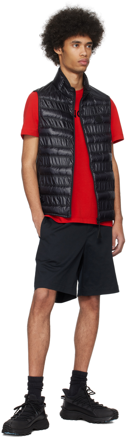 Moncler Lautaret Zip-up Down Vest In Black 999