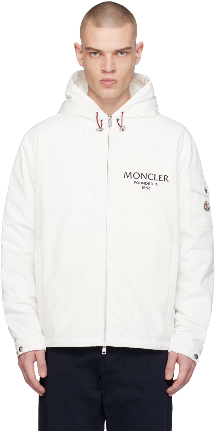 Shop Moncler White Granero Down Jacket In 34