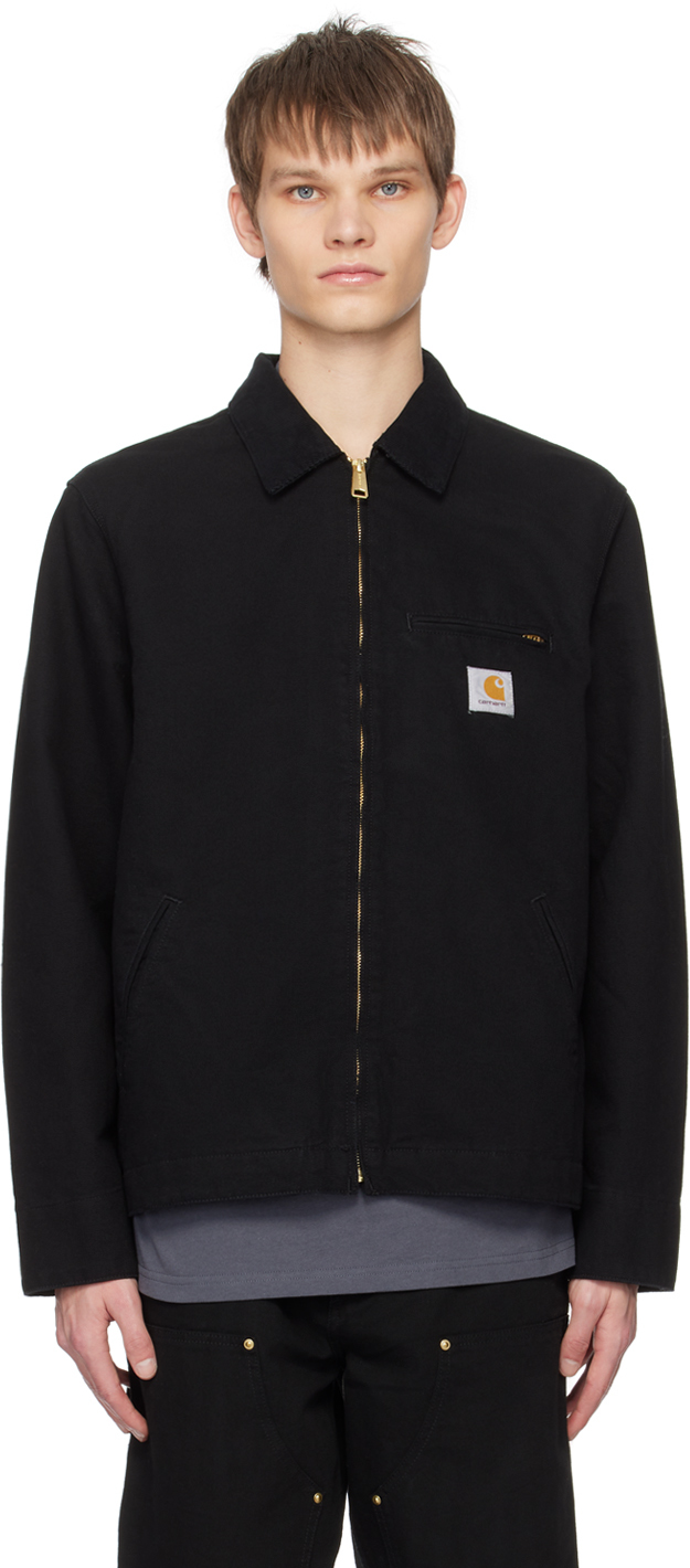 Shop Carhartt Black Detroit Jacket In 00e Black / Black