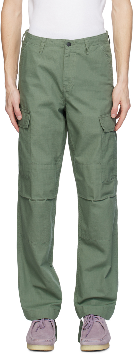 Shop Carhartt Green Regular Cargo Pants In 1yf Park