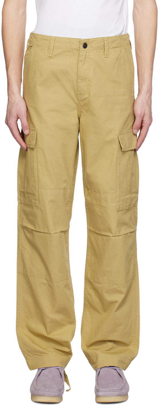 Shop Carhartt Yellow Regular Cargo Pants In 1yk Agate