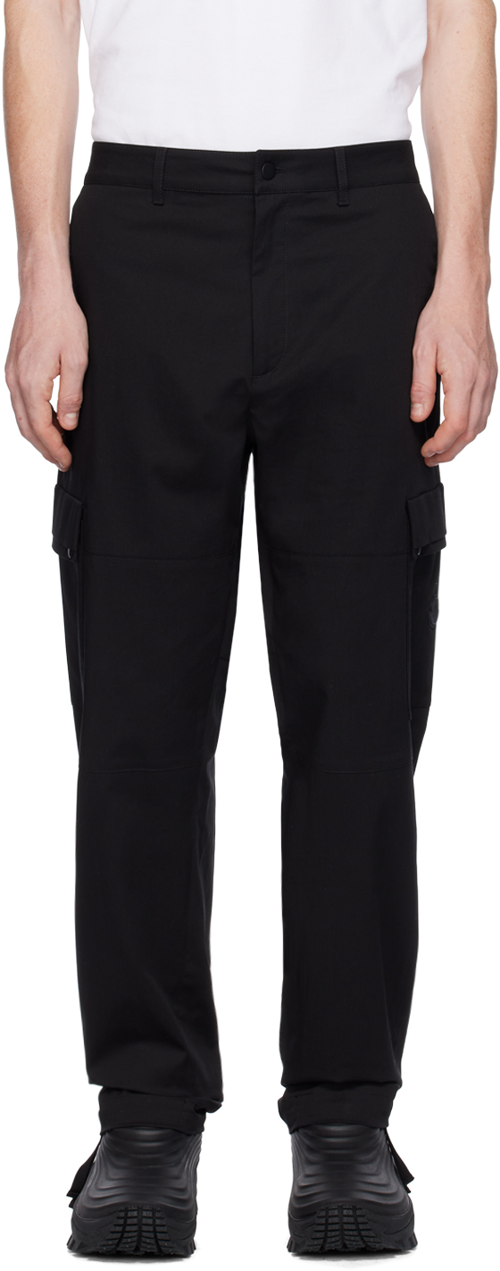 Moncler Black Cinch Cuff Pants In Black 999