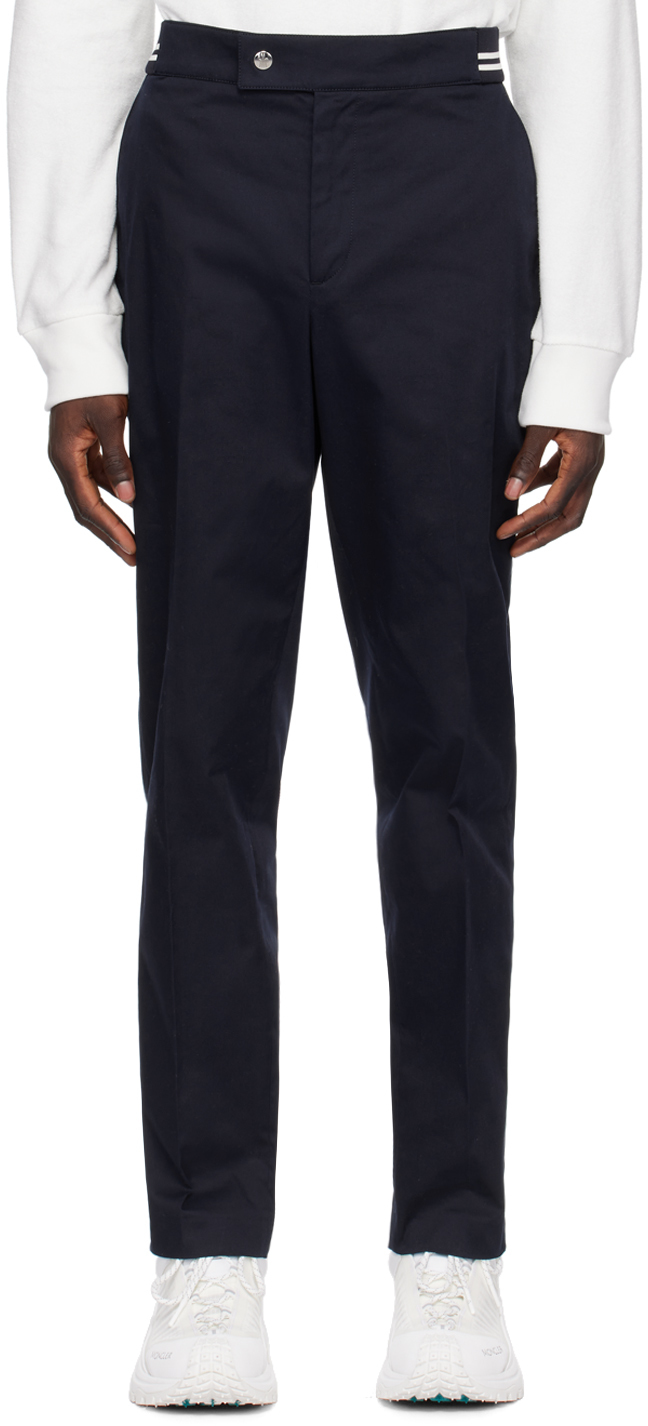 Moncler Navy Striped Trousers