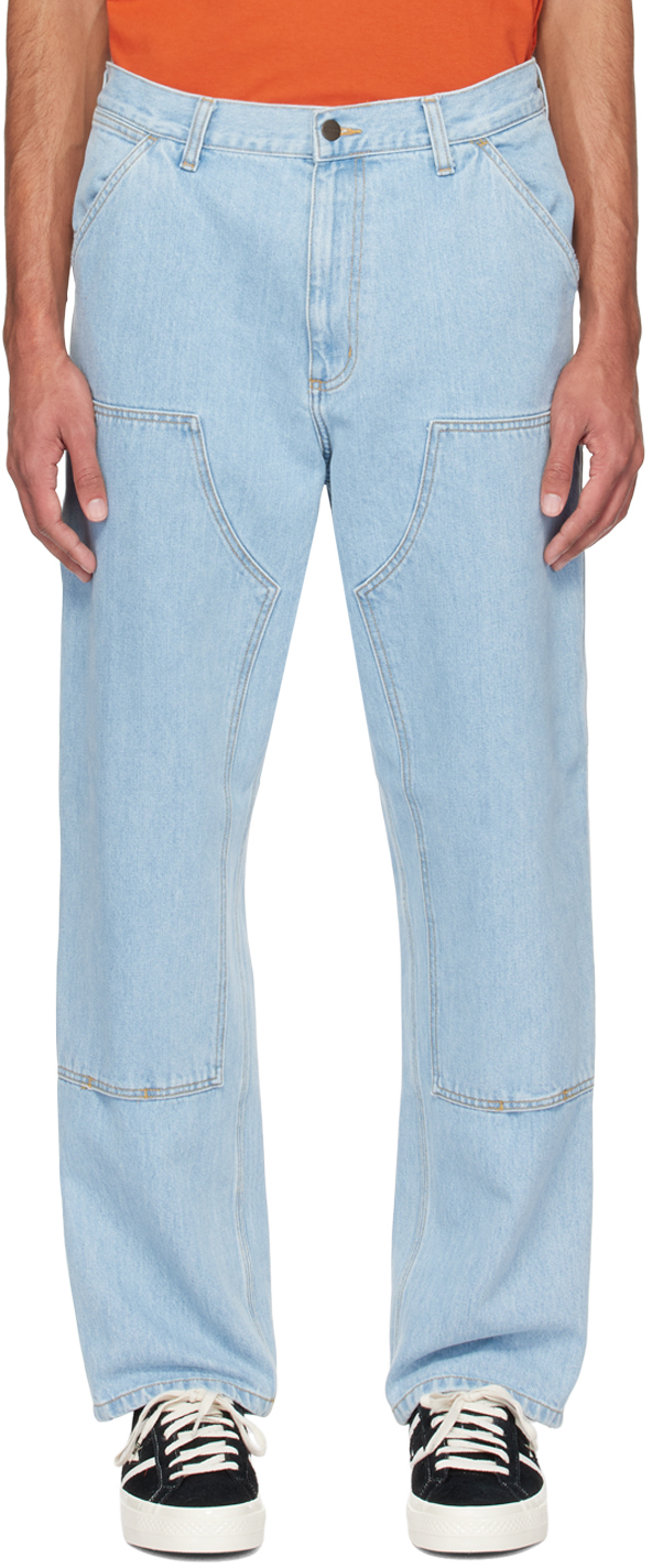 Carhartt Work In Progress: Blue Double Knee Jeans | SSENSE