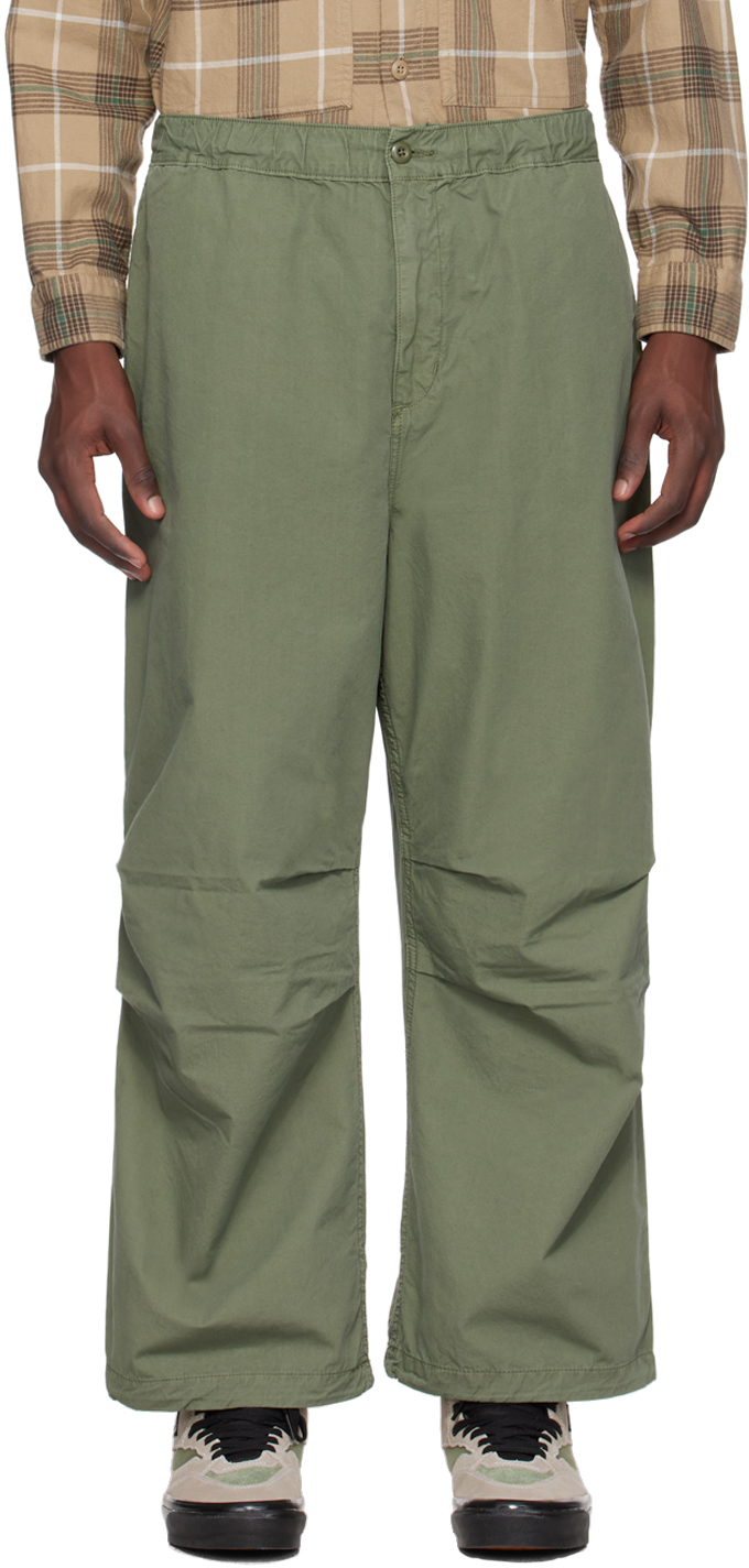 Shop Carhartt Khaki Judd Trousers In 667 Dollar Green