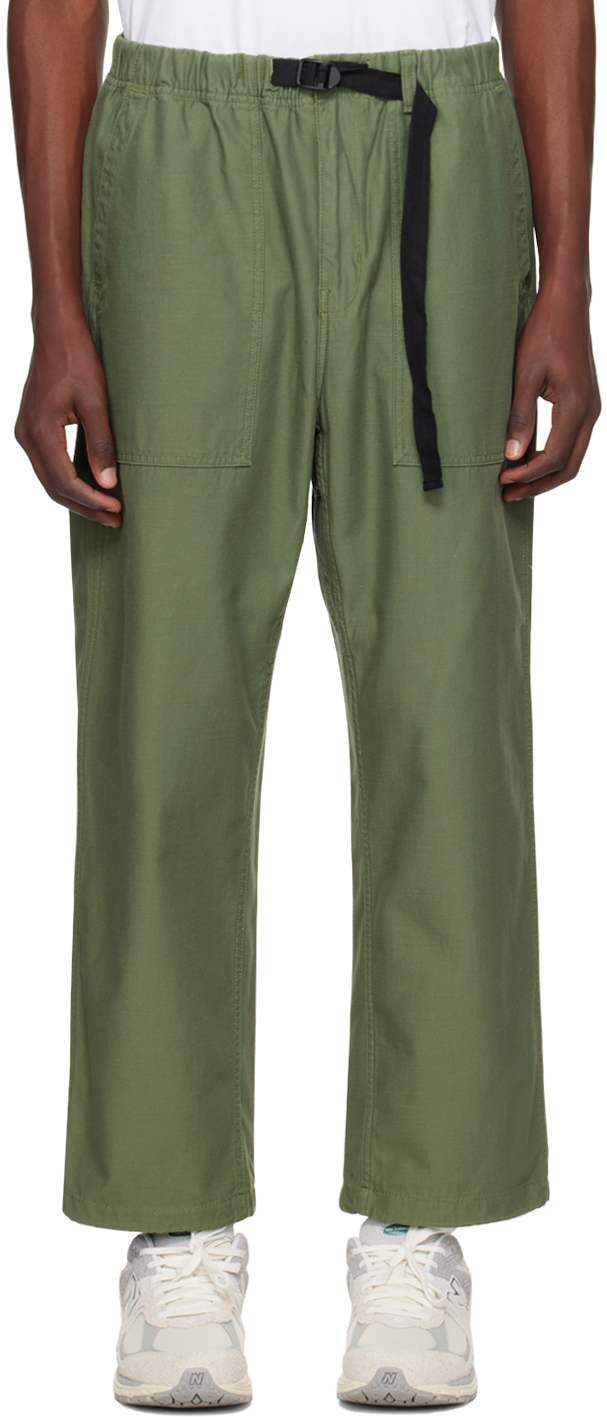 Carhartt Khaki Hayworth Trousers In 667 Dollar Green