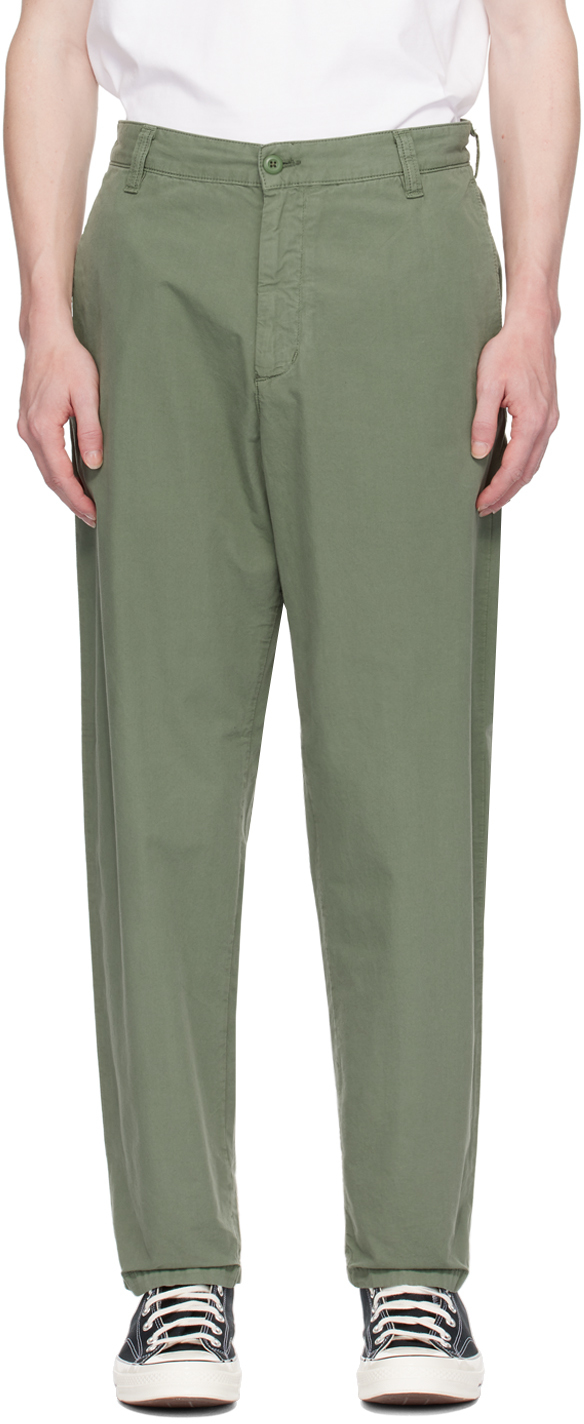Shop Carhartt Khaki Calder Trousers In 667 Dollar Green
