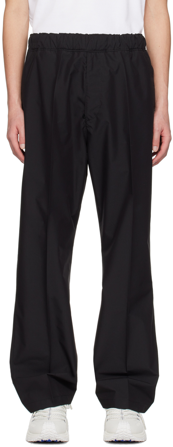 Moncler Black Patch Trousers In Black 999