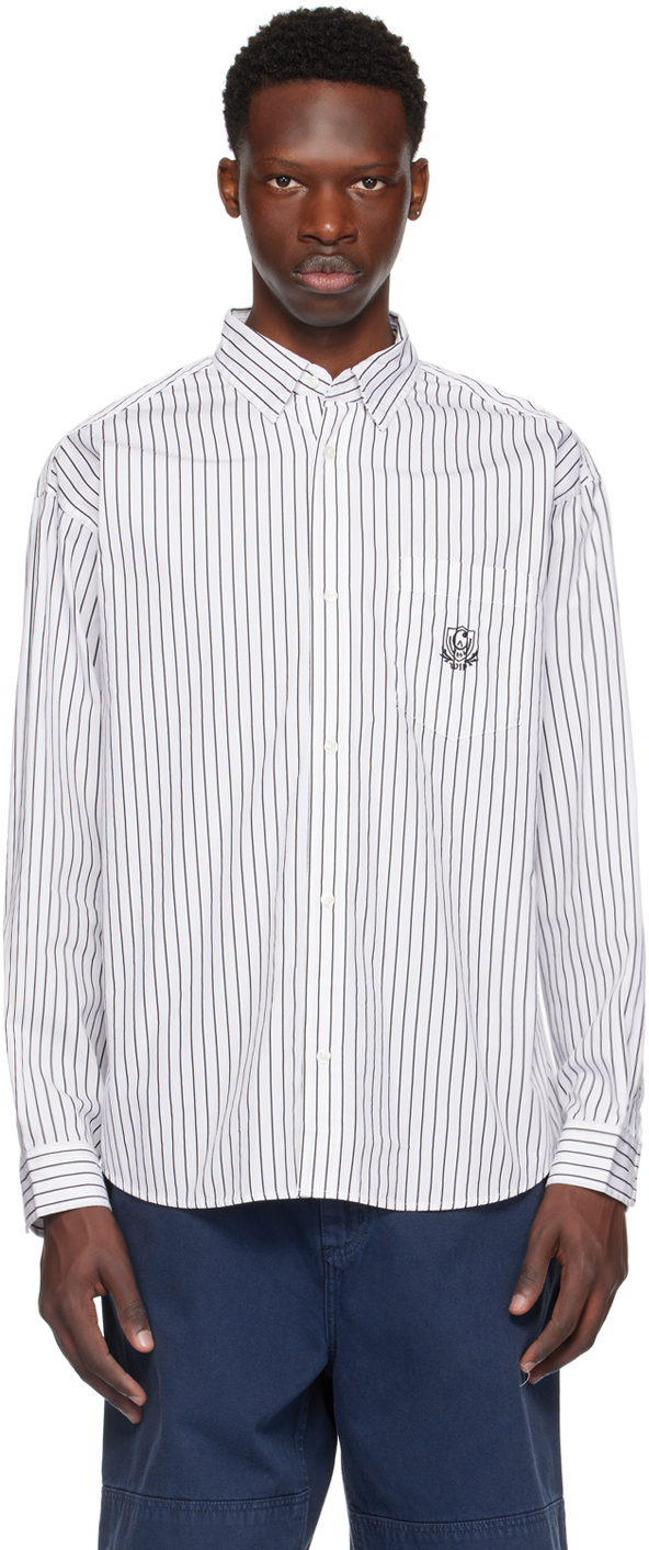 Shop Carhartt White Linus Shirt In 22a Linus Stripe, Bl