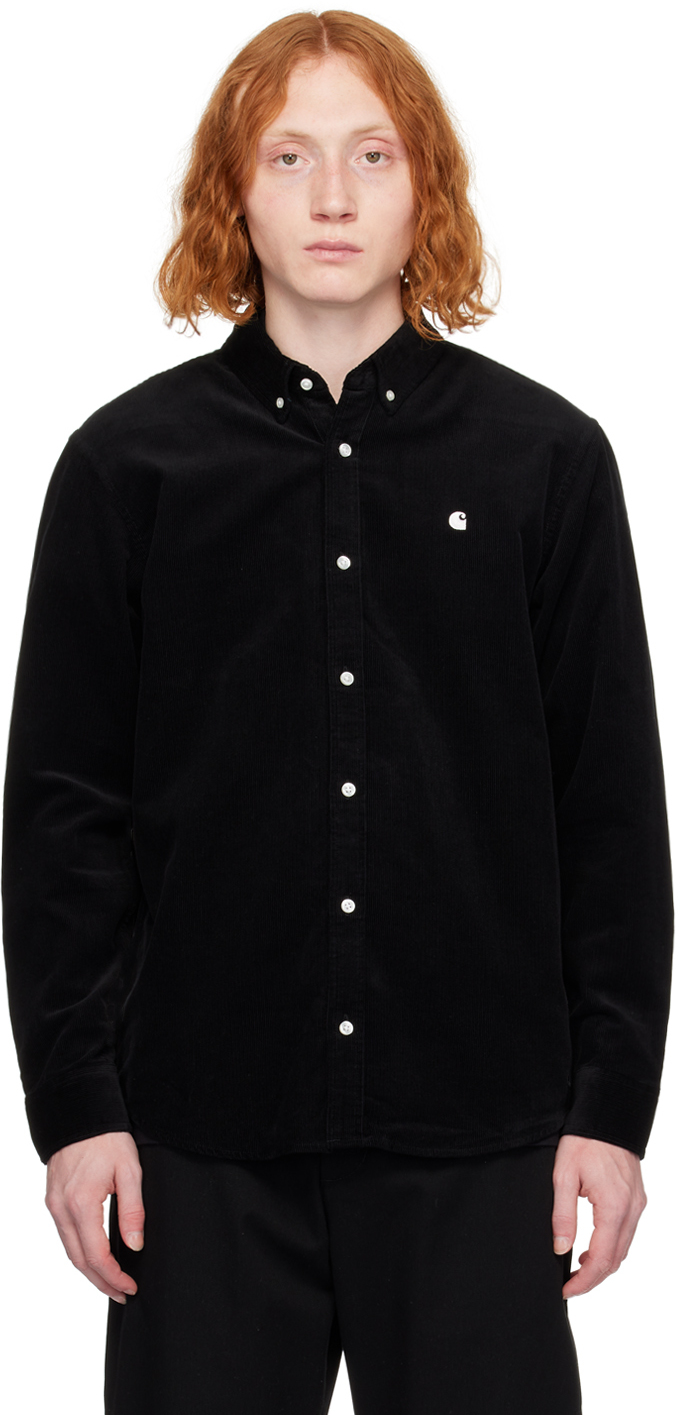Shop Carhartt Black Madison Shirt In K02 Black / Wax