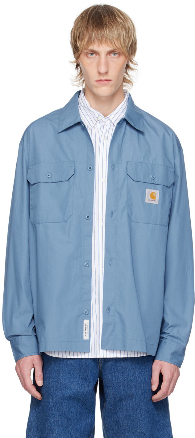 Shop Carhartt Blue Craft Shirt In 1yi Sorrent