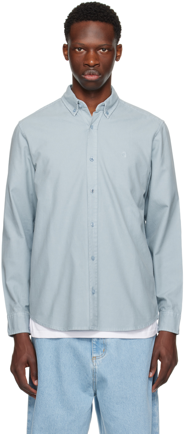 Shop Carhartt Blue Bolton Shirt In 0f4 Frosted Blue