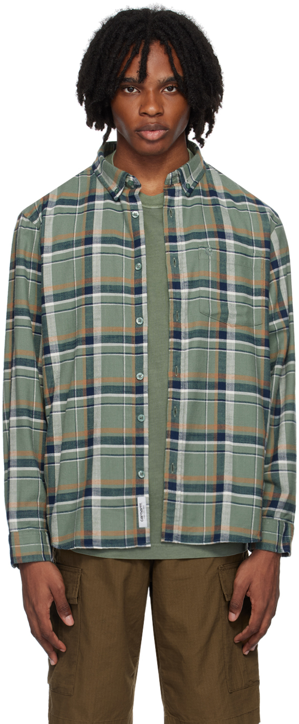 Shop Carhartt Green Swenson Shirt In 23d Swenson Check, P