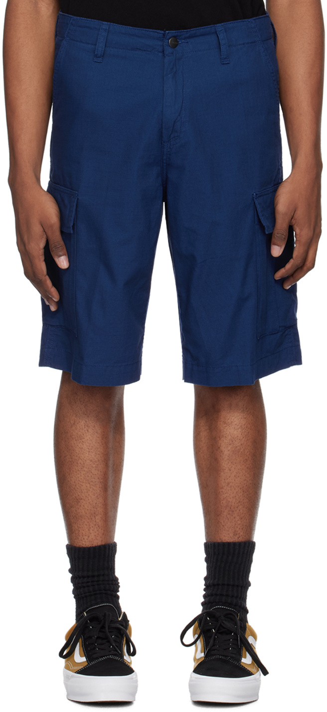Blue Regular Cargo Shorts
