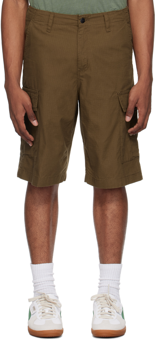 Shop Carhartt Brown Regular Cargo Shorts In 1zd Lumber