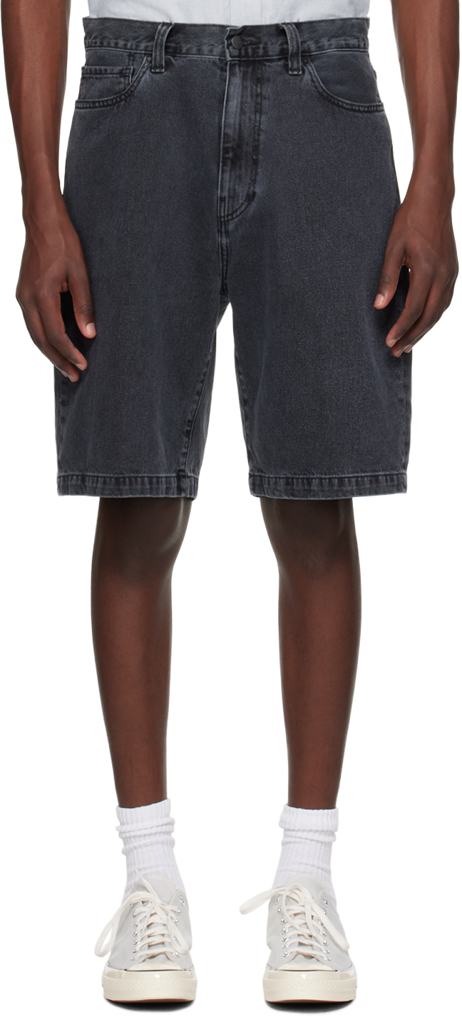 Black Landon Denim Shorts