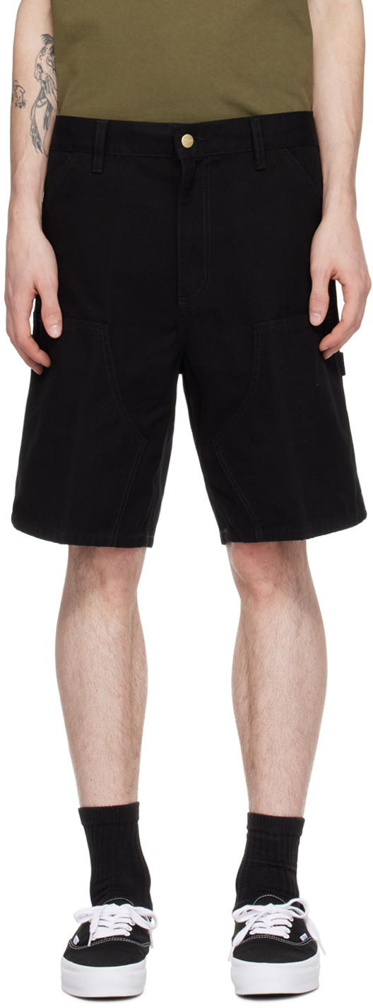 Black Double Knee Shorts