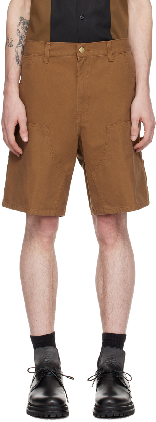 Tan Double Knee Shorts