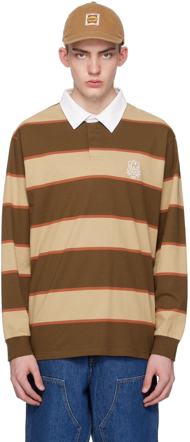 Brown & Beige Rugby Polo
