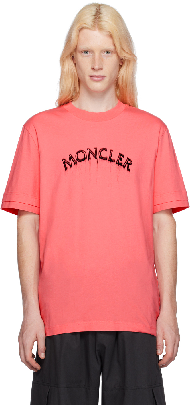 Moncler Pink Printed T-shirt In Desert Rose 416
