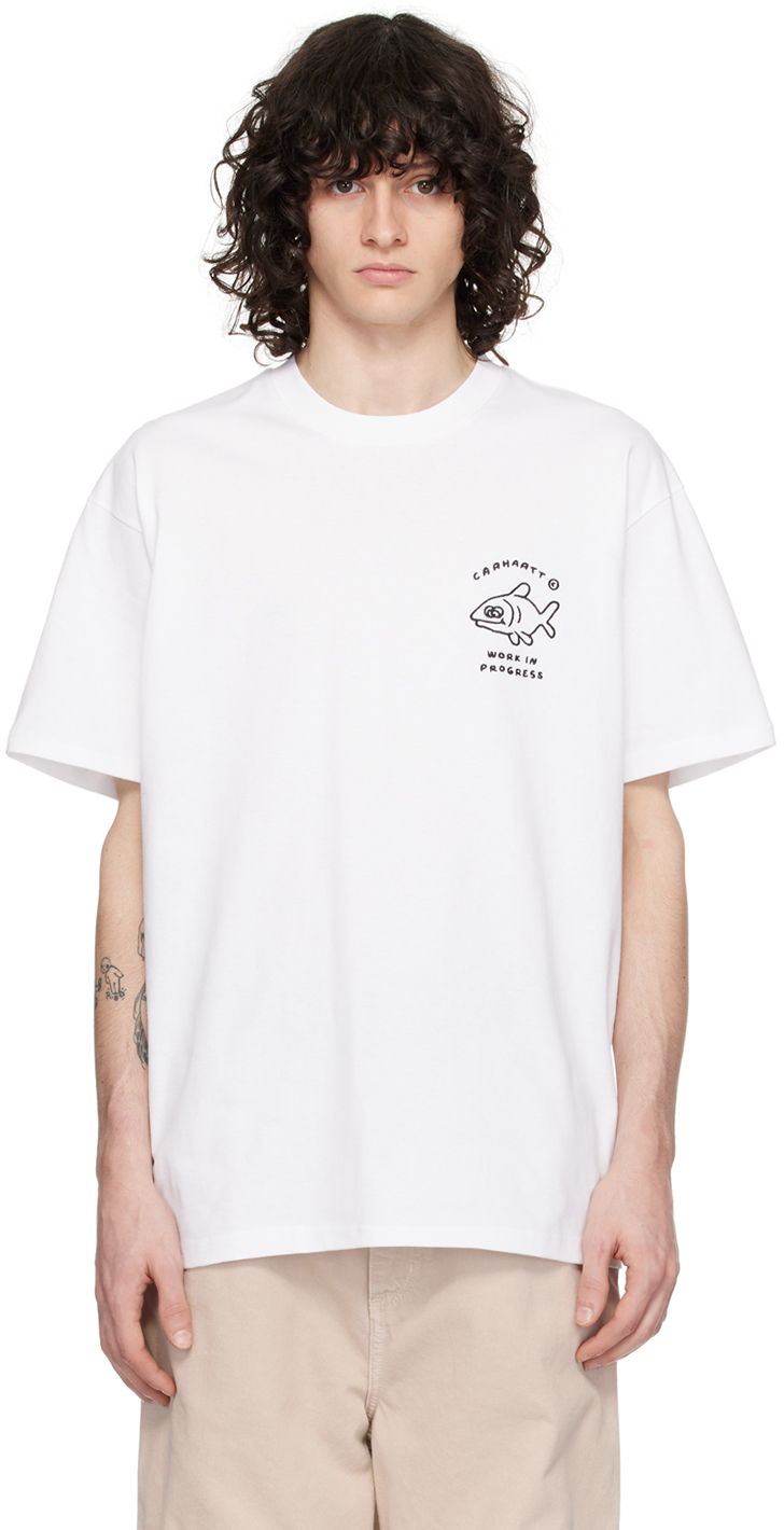 Shop Carhartt White Icons T-shirt In 00a White / Black