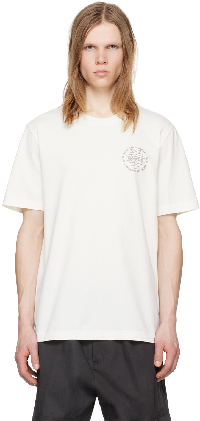 Moncler White Surf T-shirt In White 034