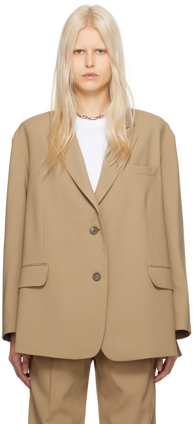 The Frankie Shop: Beige Bea Blazer | SSENSE