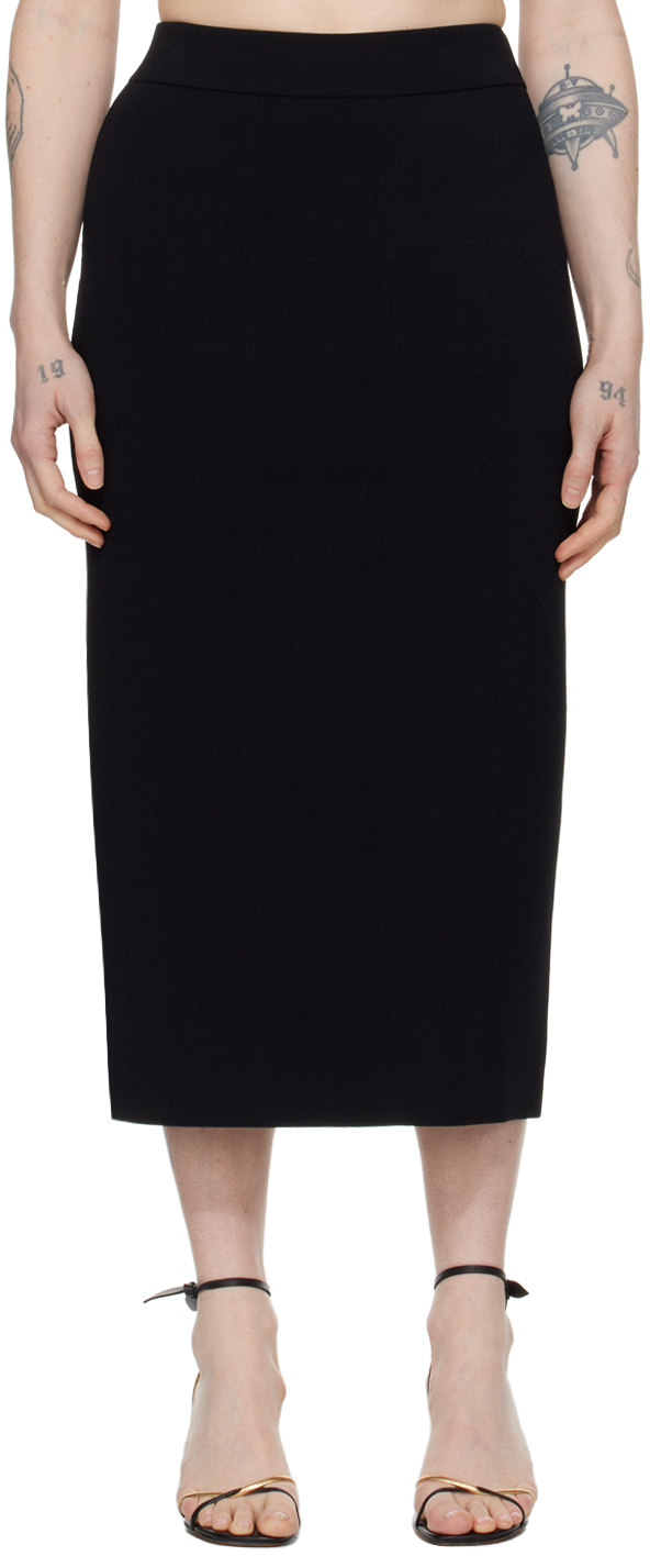 Black Solange Midi Skirt