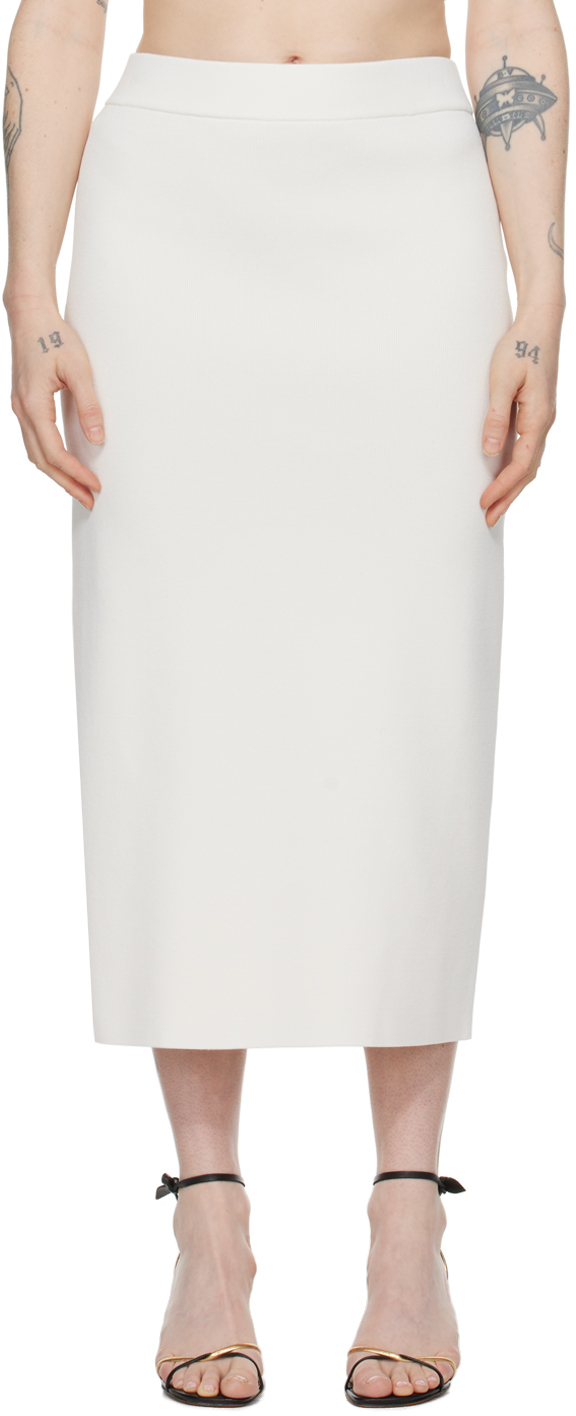 White Solange Midi Skirt